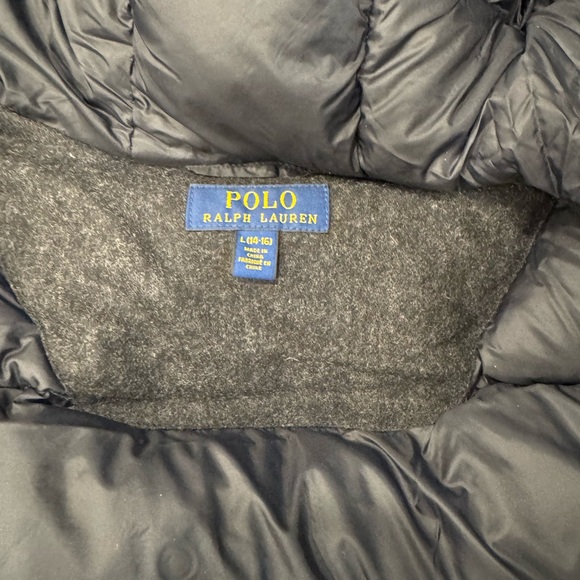 POLO RALPH LAUREN YOUTH BOYS DOWN Gray WOOL JACKET SIZE L 14-16 Toggle Buttons - Picture 6 of 8